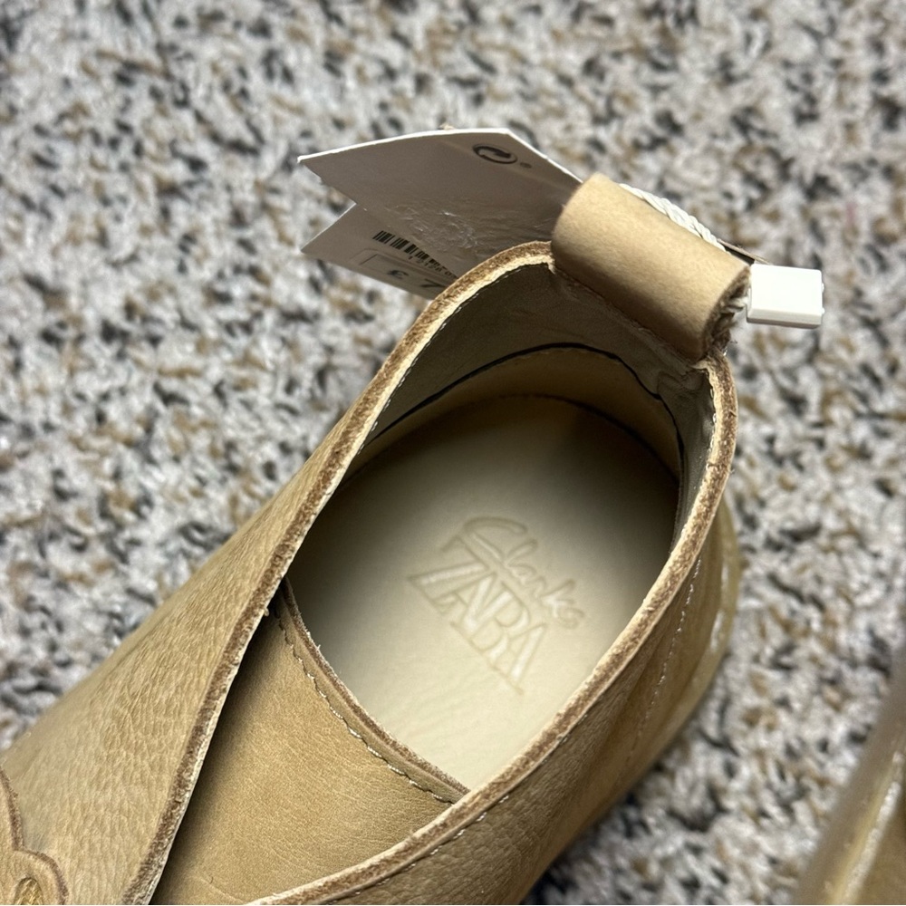 Clark’s x Zara Collaboration Tan Real Leather Ankle Boot Size 38 - Picture 12 of 14